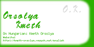 orsolya kmeth business card